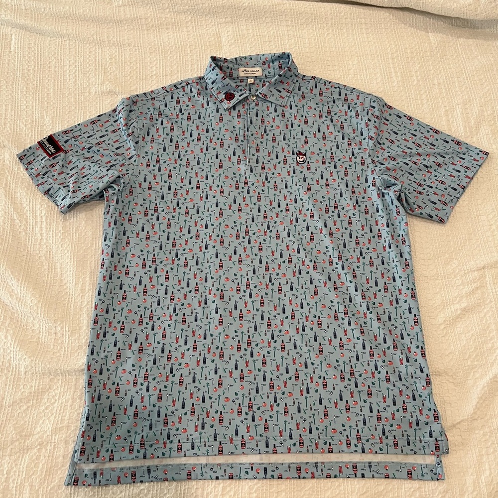 Scotty Cameron Light Blue Bloody Mary Patterned Polo Shirt